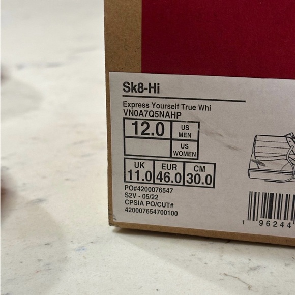 Brand New Vans High White men shoe Size 12 = Euro Size 46 - Picture 6 of 6